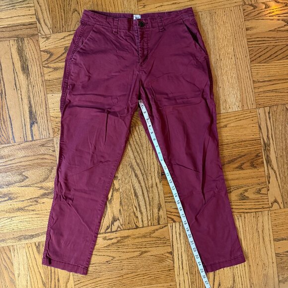 Gap Girlfriend Khaki pants, burgundy wine, size 2 - Picture 6 of 6